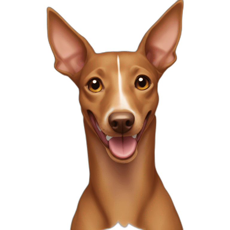 brown Podenco smiling emoji