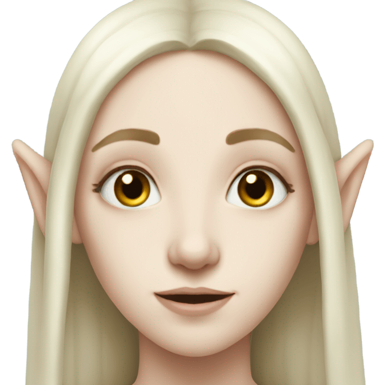 Pale elf girl portrait emoji