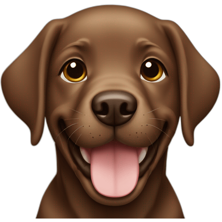 Happy brown Labrador puppy emoji