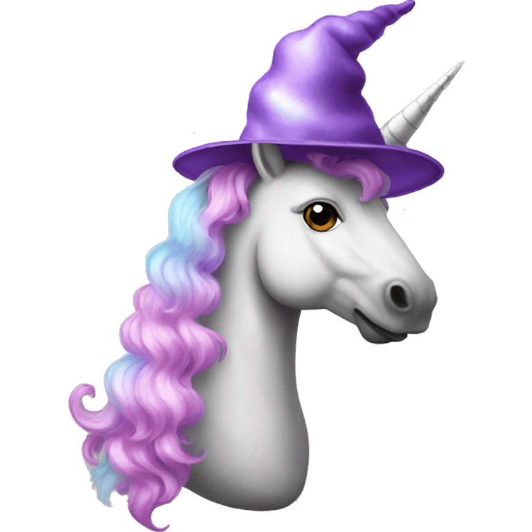 A flying unicorn with a mushroom hat emoji