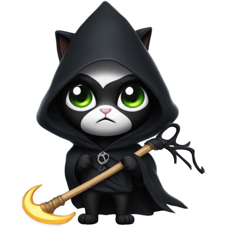 cat ghost in grim reaper outfit emoji