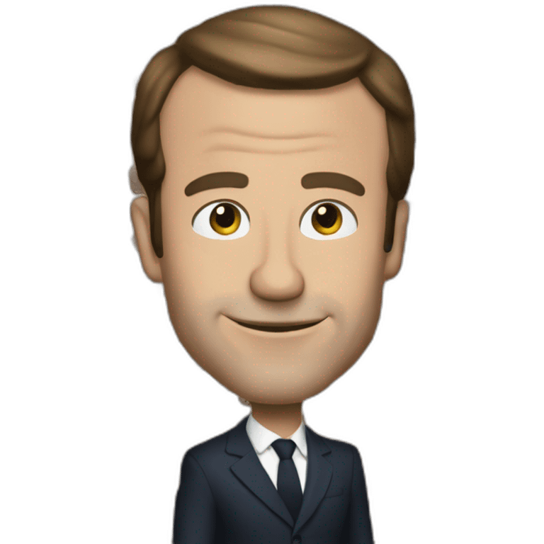 Macron qui salue emoji