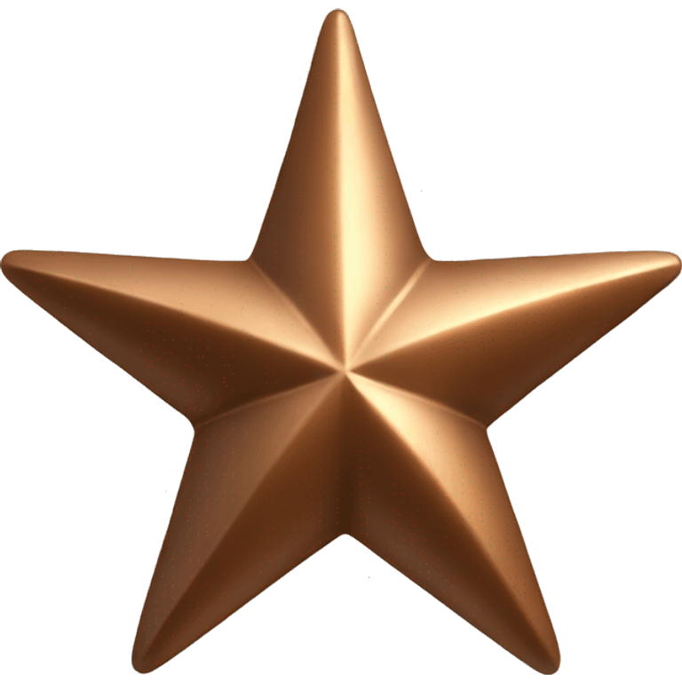 high quality bronze star emoji