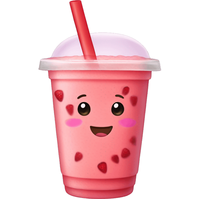 Strawberrybubble tea emoji