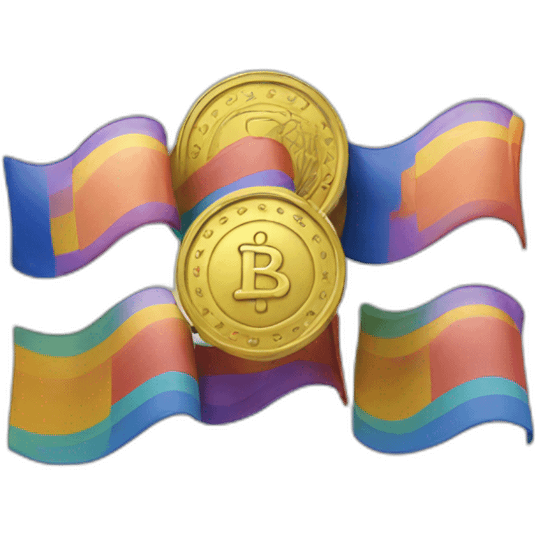 bi flag coins emoji