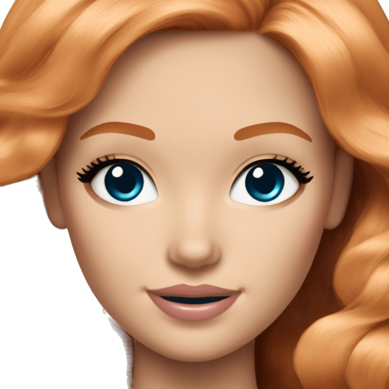 Beautiful Barbie ginger fair skin emoji