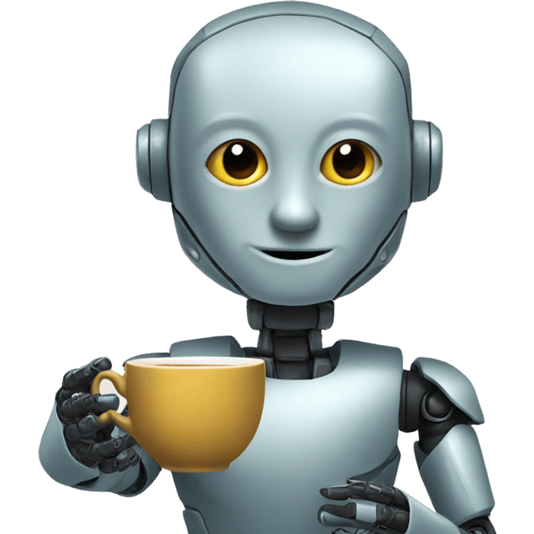 AI Bot holding tea emoji