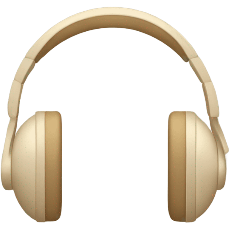 Beige headphones emoji