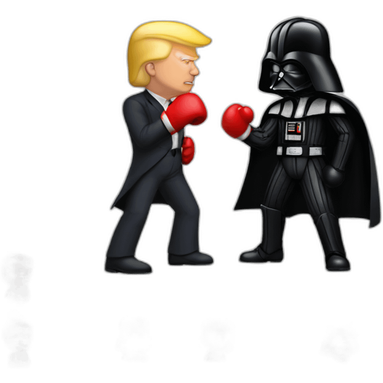 trump boxing with darth vader emoji