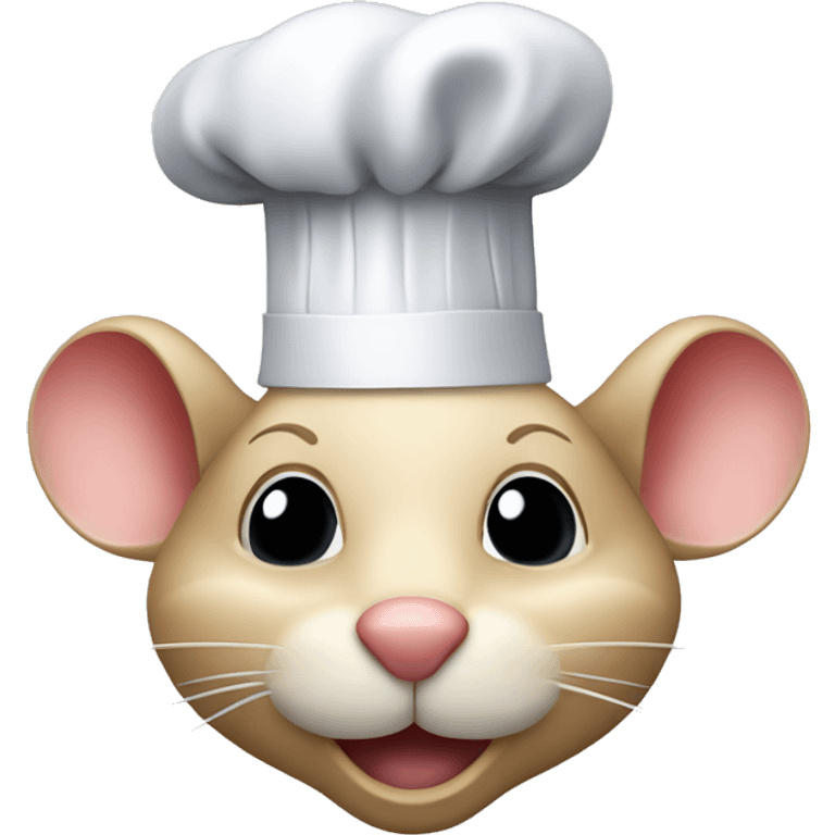 mouse head with a chef’s hat apple style emoji