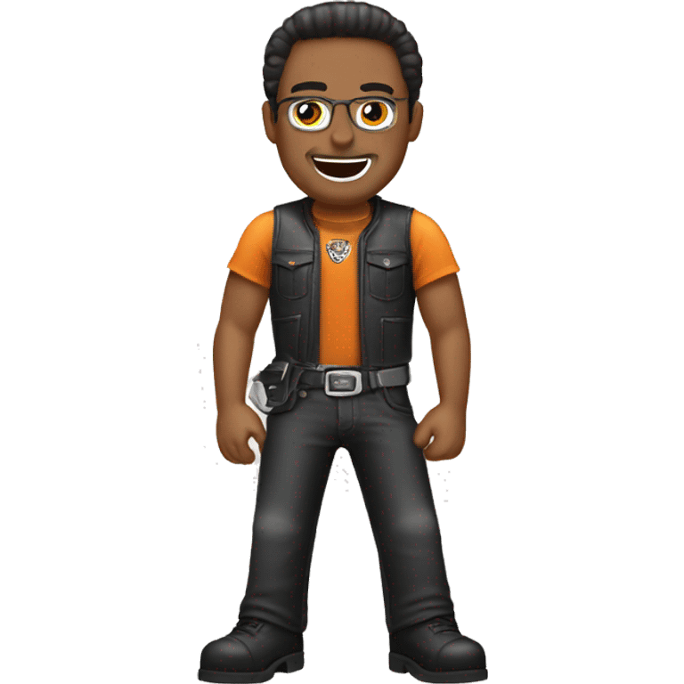 Make an emoji of a guy who works at Harley-Davidson emoji