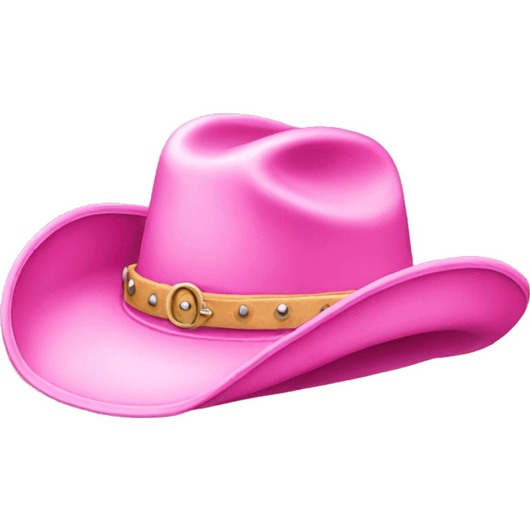 Pink cowgirl hat emoji