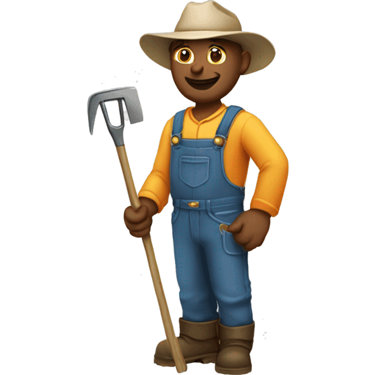 farmer with tool in hand. emoji