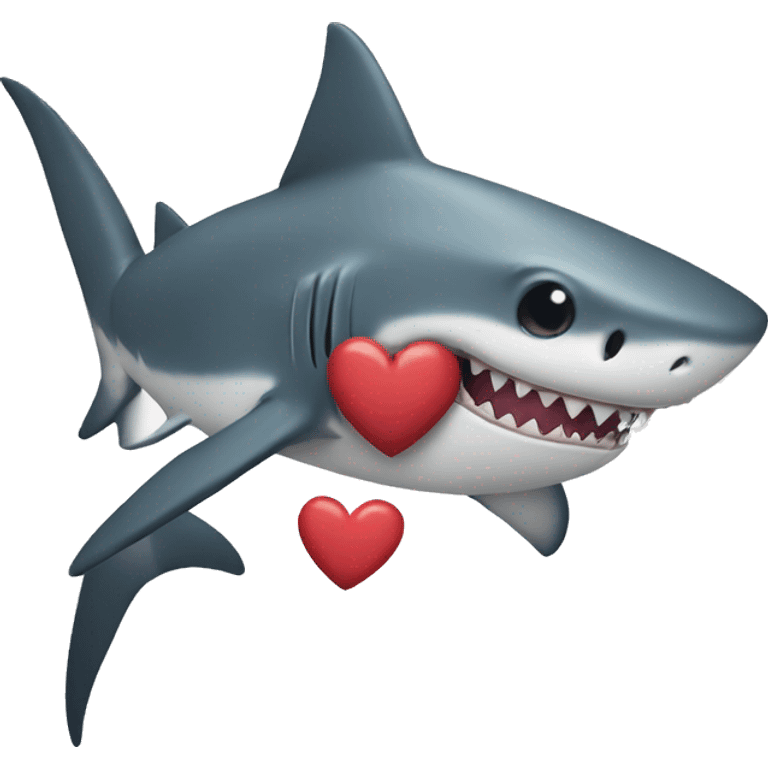 shark with a heart emoji