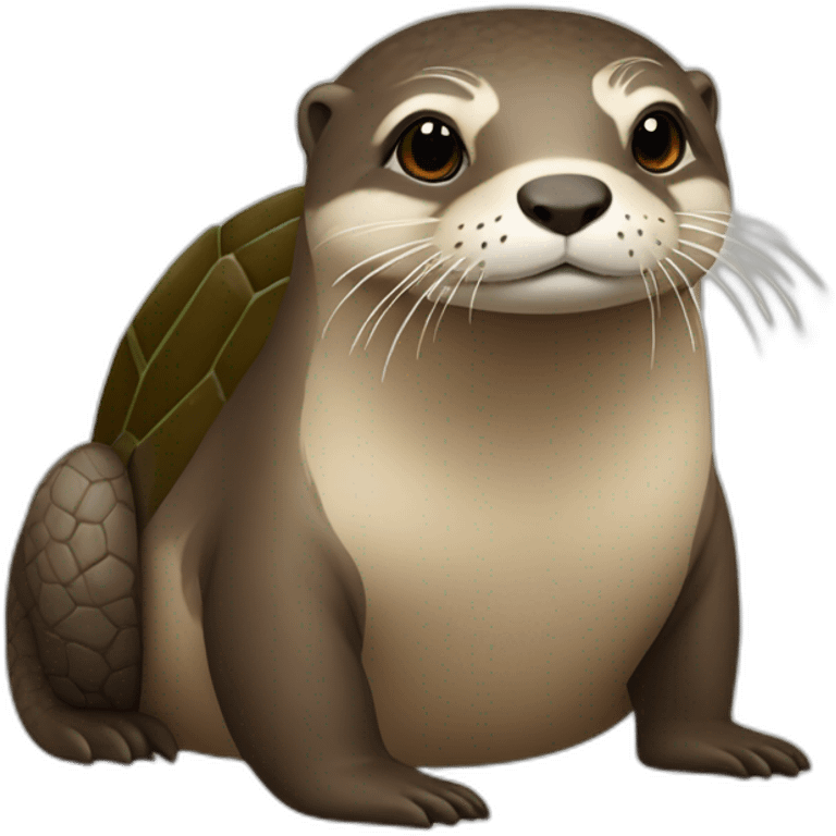 Loutre sur tortue emoji