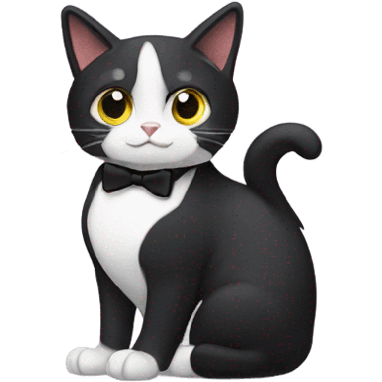 Dumb tuxedo cat emoji