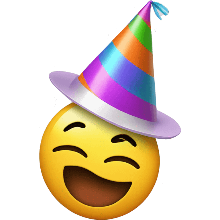 Smile emoji in party hat emoji