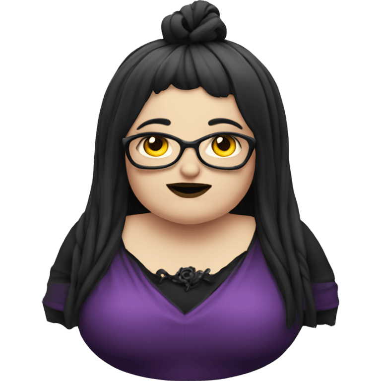 fat goth lady emoji