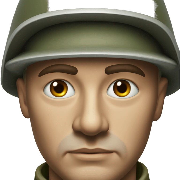 photorealistic serious soviet soldier 1960s emoji