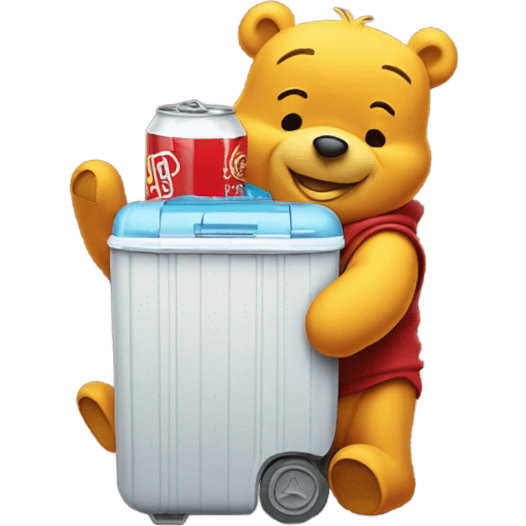 winnih the pooh with coolers emoji