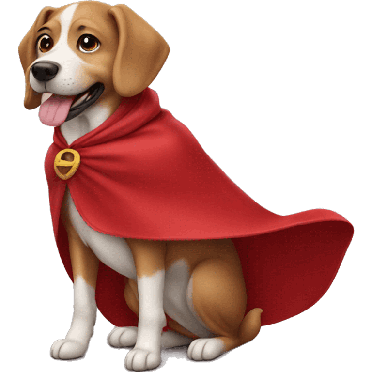 dog in red cape emoji