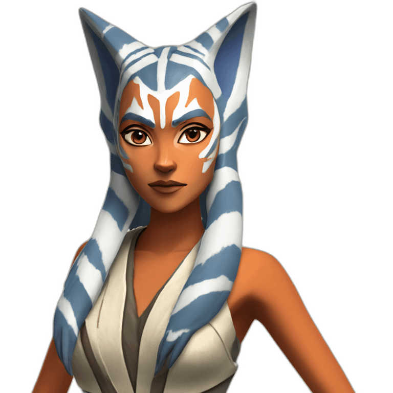 Sexy Ahsoka Tano (pose) (portrait, front facing) (small horns) emoji