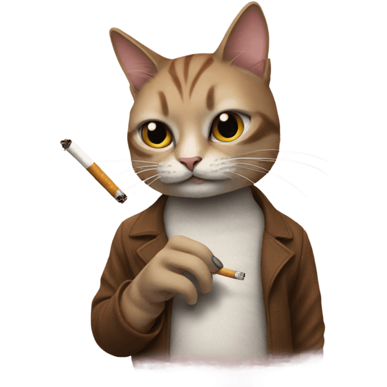 cat with cigarette  emoji