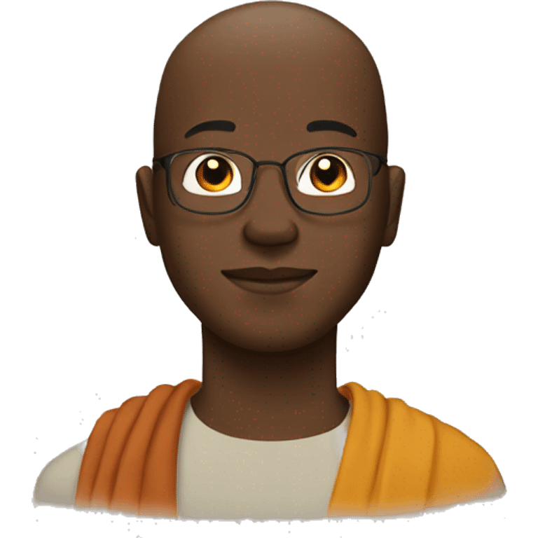 Buddhist black guy emoji