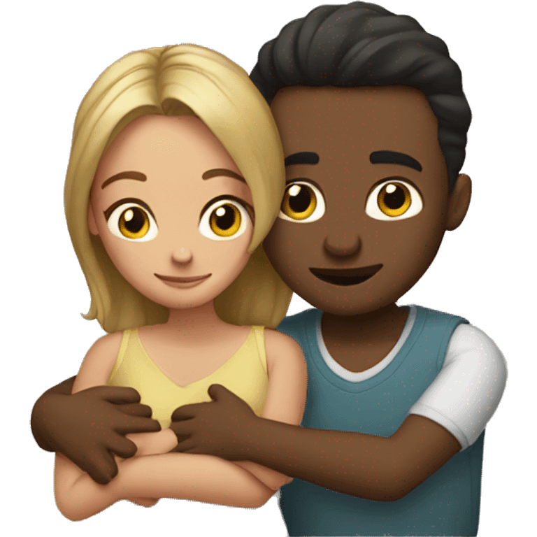 Couple cuddling emoji