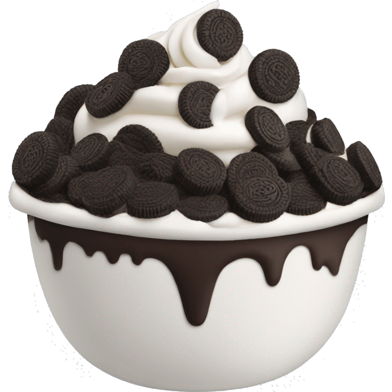 Oreo frozen yogurt emoji