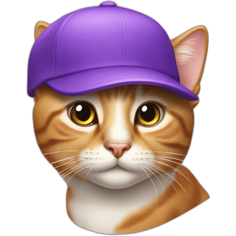 cat with purple cap emoji