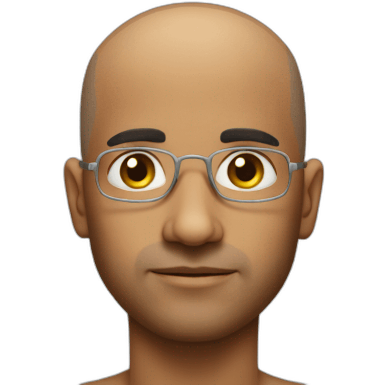 Almost bald Indian guy thin legs emoji