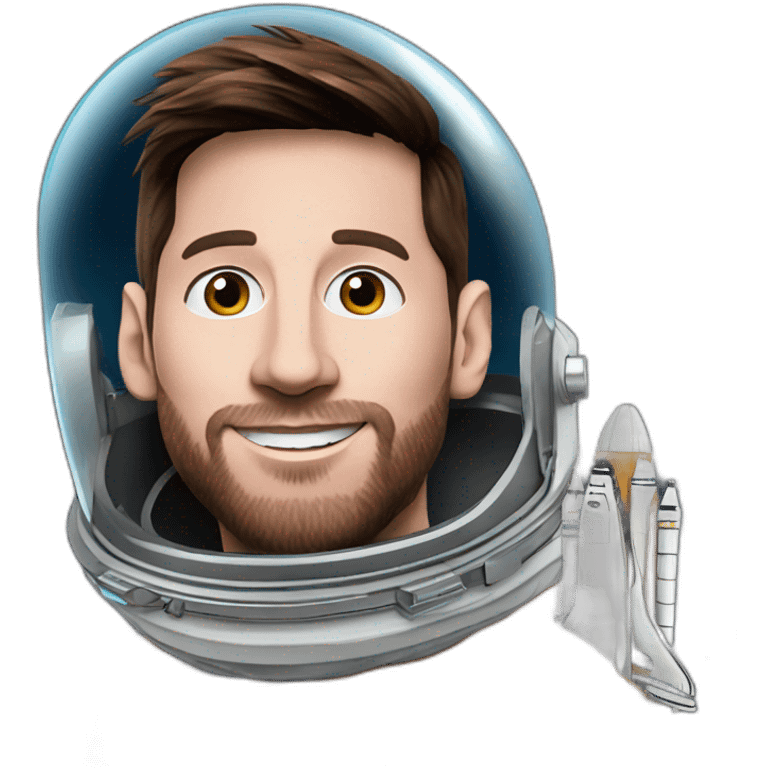 Messi als astronaut im weltall emoji