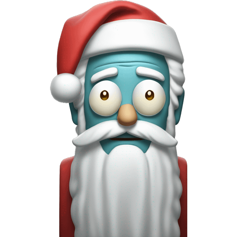 Rick Sanchez looking Santa Claus emoji