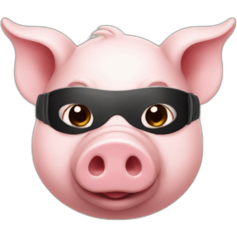 Pig with blindfold and horns emoji