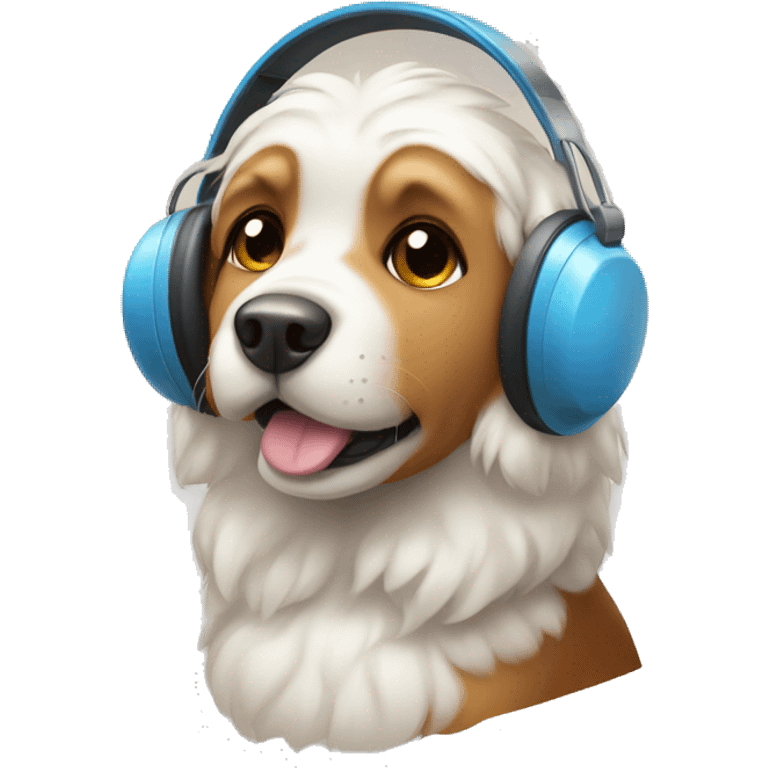 dog with earmuff emoji