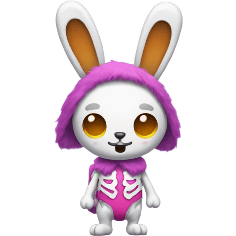 Skeleton in a bunny costume emoji