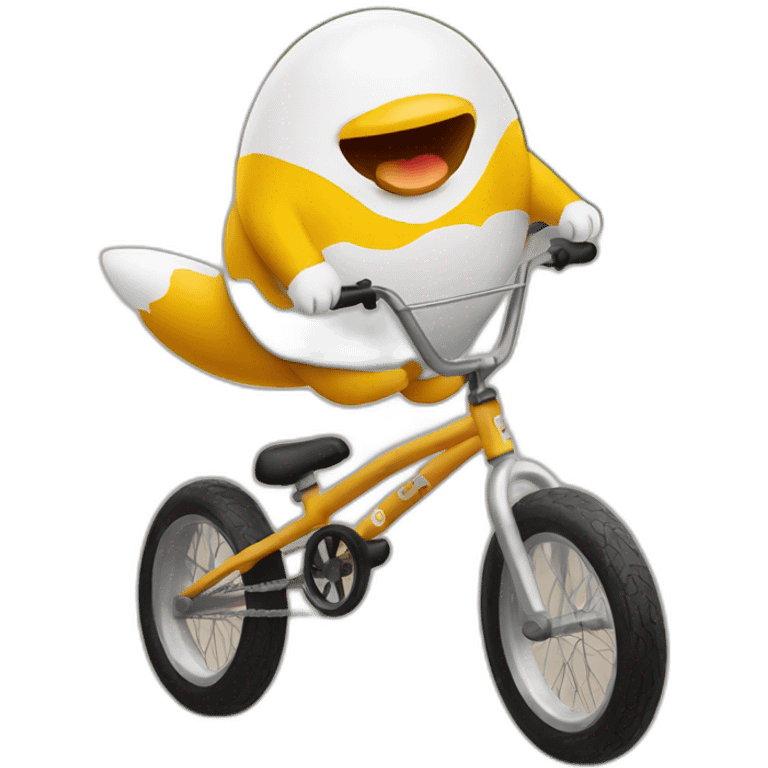 gudetama bmx bike riding emoji