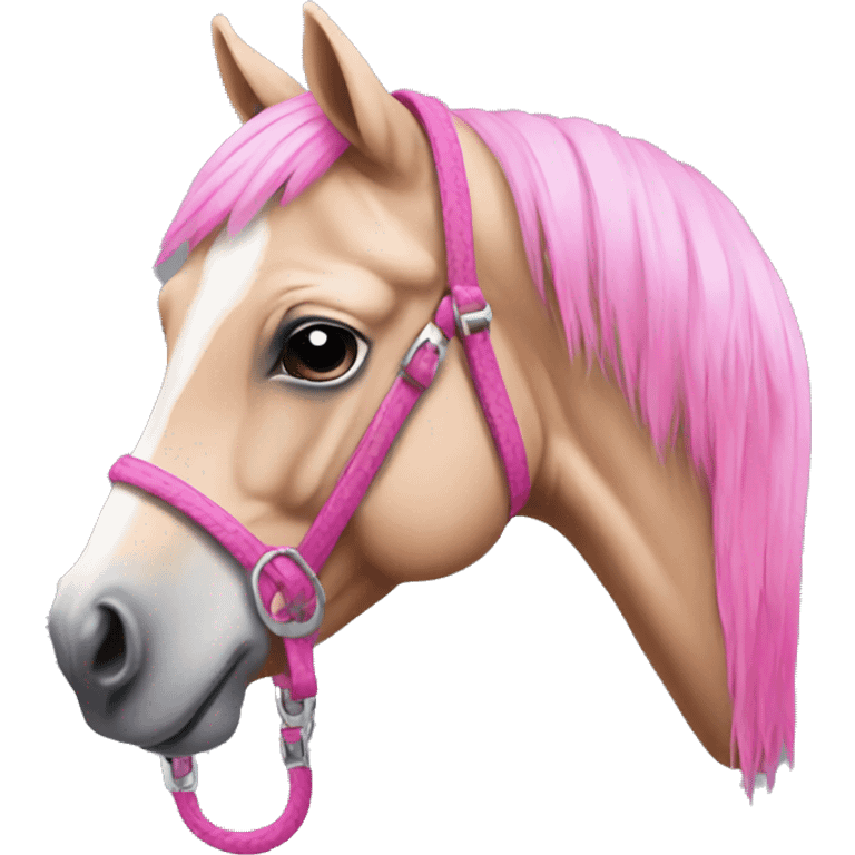 Horse with a pink things  emoji