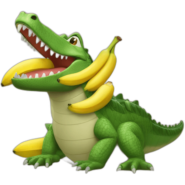 crocodile with banana in his mouth emoji