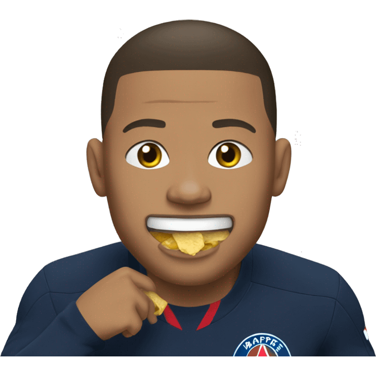 Mbappé qui mange  emoji