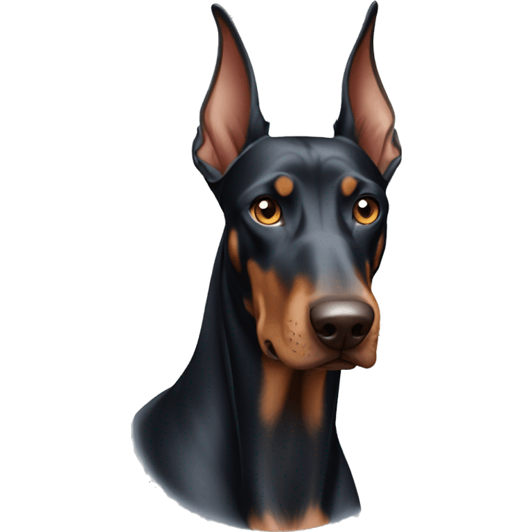 dobermann with blue eyes emoji