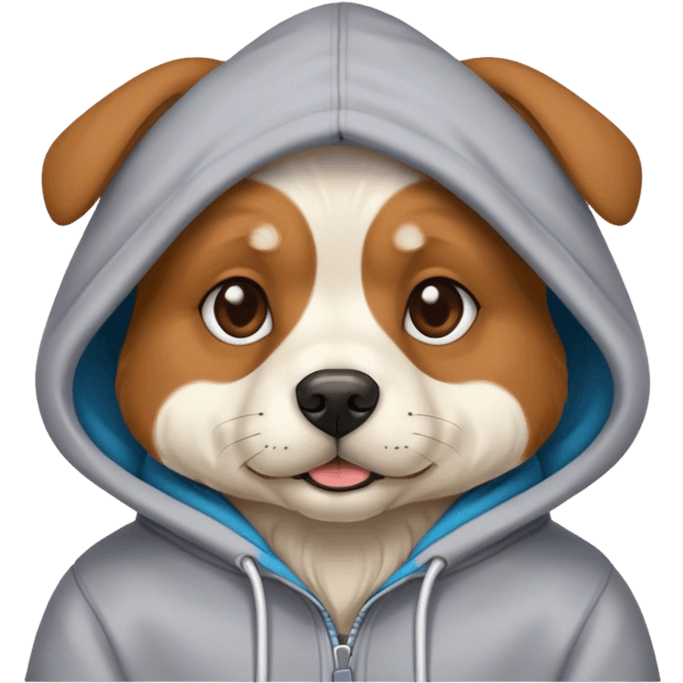 Dog wearing hoodie  emoji