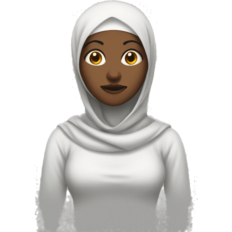 African muslimah mad emoji