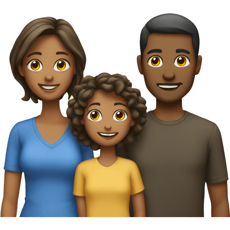 family with 3 kids emoji