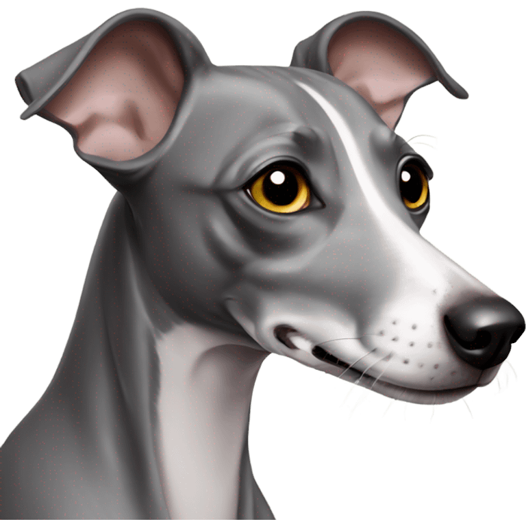 Gray Italian greyhound emoji