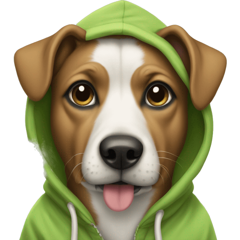 Dog with a hoodie  emoji