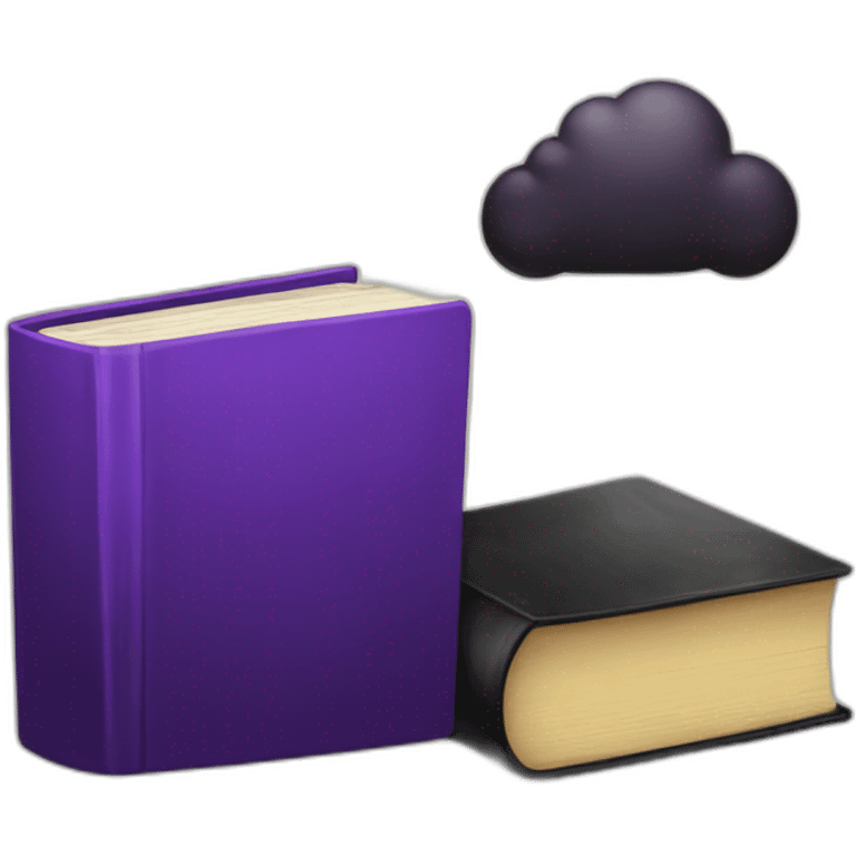 purble and black books emoji