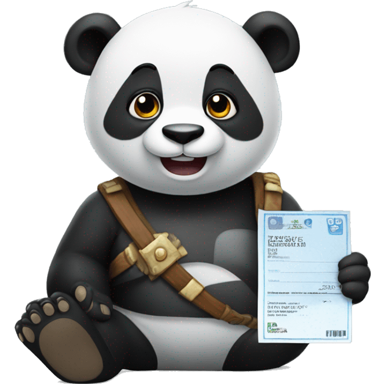 panda warior with a check approval emoji