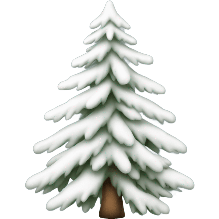  actual white fir christmas tree isolated.  emoji